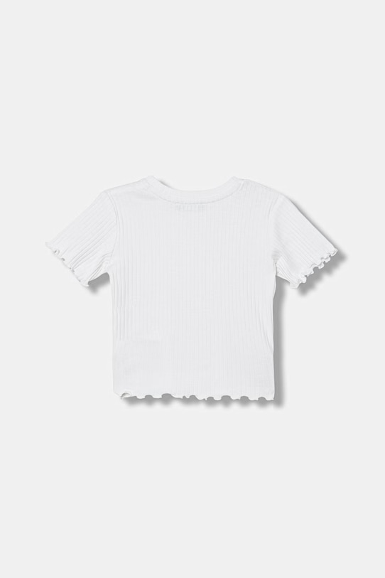 United Colors of Benetton Kratka majica otroška bombažna z elastanom 3F1EG10HZ.P.Stagionale bela SS26