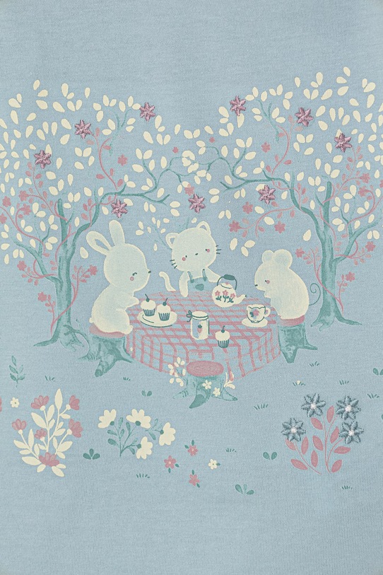 Κοριτσίστικα United Colors of Benetton T-shirt βρεφικό βαμβακερό 3I1XA1075.W.Stagionale μπλε