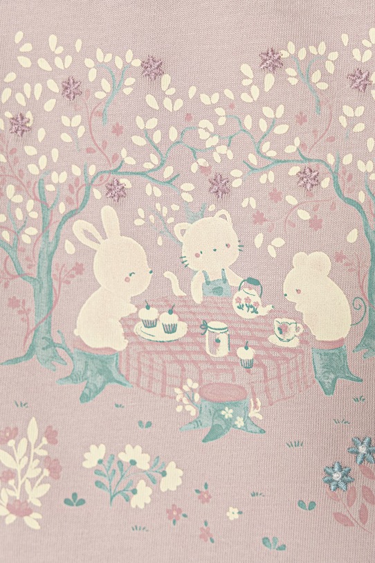 Dziewczynka United Colors of Benetton t-shirt niemowlęcy bawełniany 3I1XA1075.W.Stagionale różowy