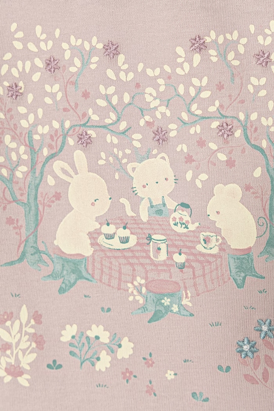 Dziewczynka United Colors of Benetton t-shirt niemowlęcy bawełniany 3I1XA1075.W.Stagionale różowy