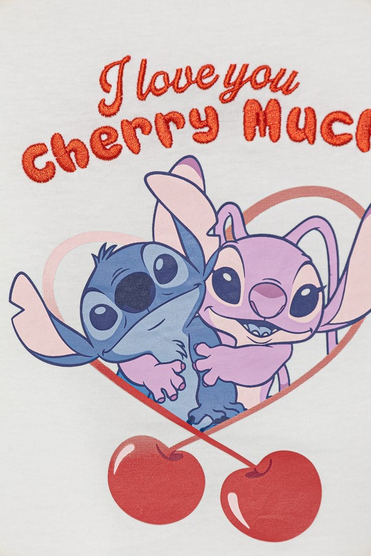 Dziewczynka United Colors of Benetton t-shirt dziecięcy bawełniany 3I1XC10SS.G.Stagionale biały