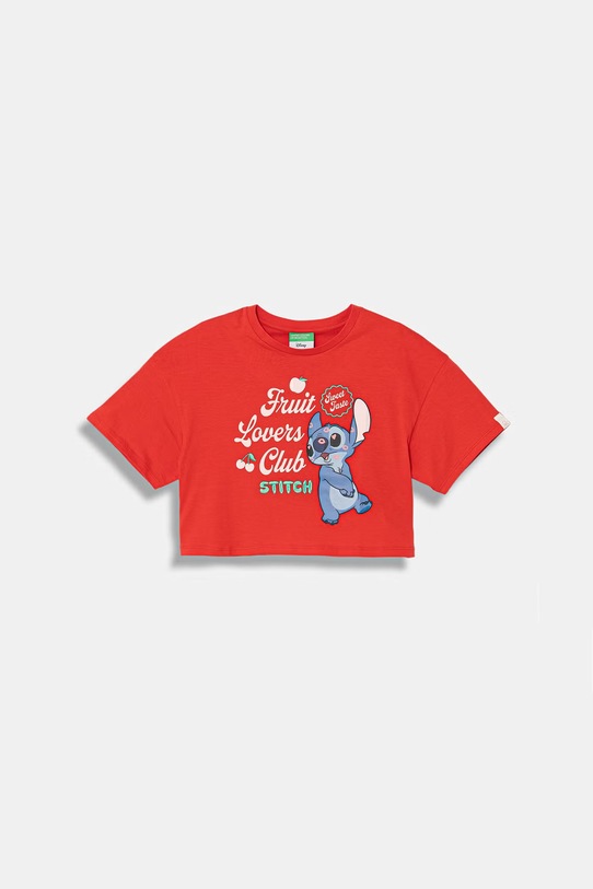 United Colors of Benetton t-shirt dziecięcy bawełniany czerwony 3I1XC10SS.G.Stagionale