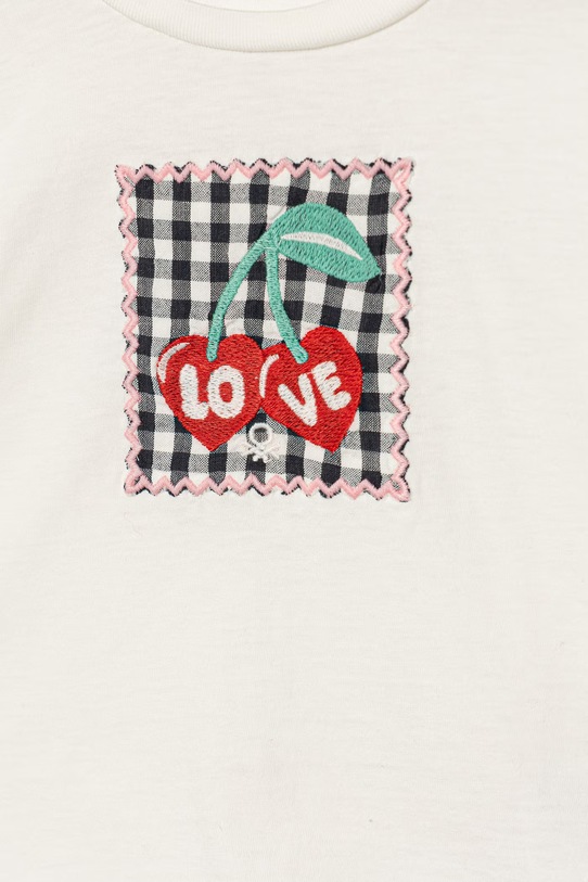 Dziewczynka United Colors of Benetton t-shirt dziecięcy bawełniany 3I1XG10MK.P.Stagionale beżowy