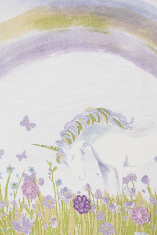 Dievča United Colors of Benetton Tričko detské bavlnené 38V4G10MU.P.Stagionale biela