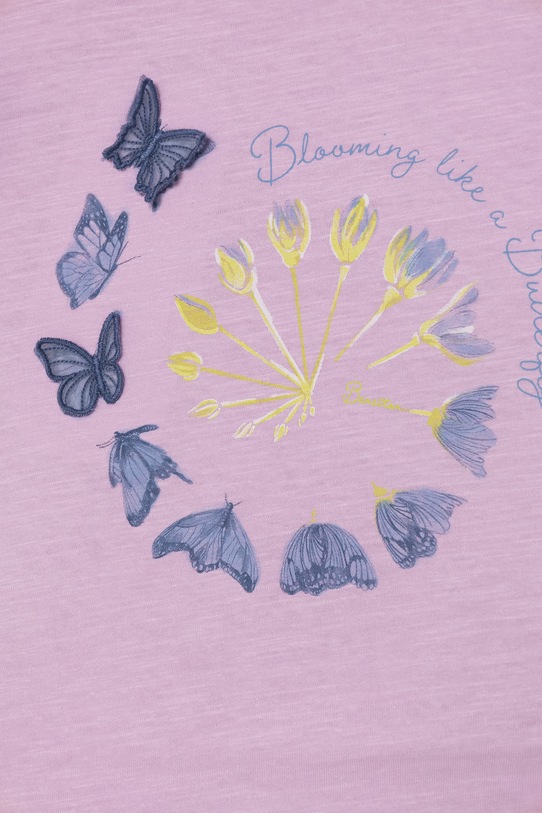 Dievča United Colors of Benetton tričko detské bavlnené 38V4G10MU.P.Stagionale fialová