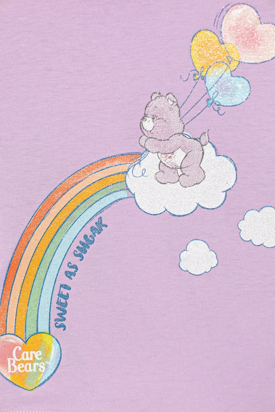 Dziewczynka United Colors of Benetton T-shirt dziecięcy bawełniany 3I1XG10MC.P.Stagionale fioletowy