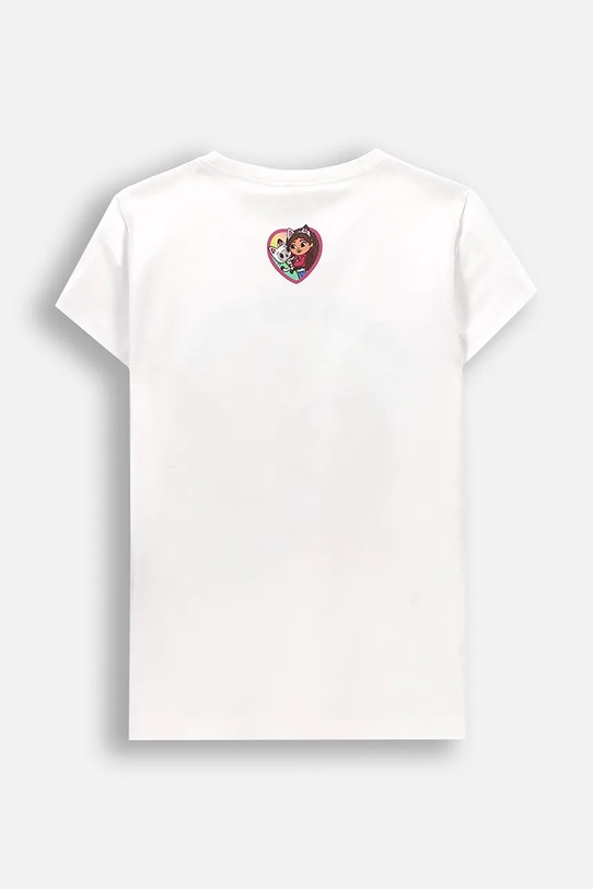 Coccodrillo tričko dětské bavlněné s elastanem WC6143205LGD bílá SS26