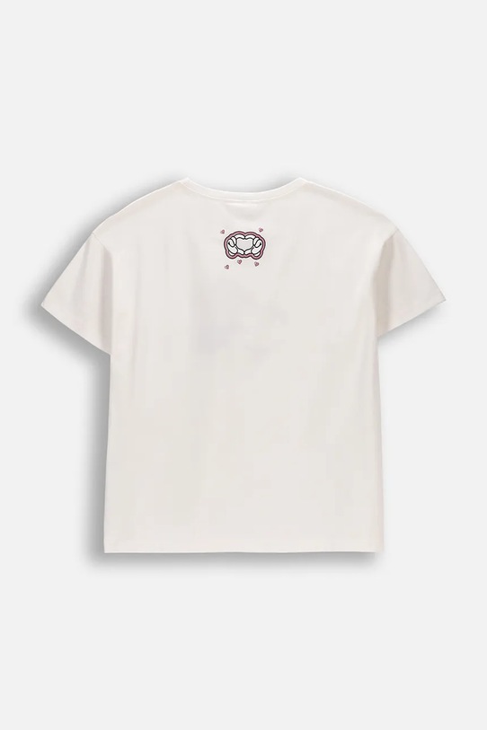 Coccodrillo t-shirt dziecięcy bawełniany z elastanem WC6143217LGD beżowy SS26