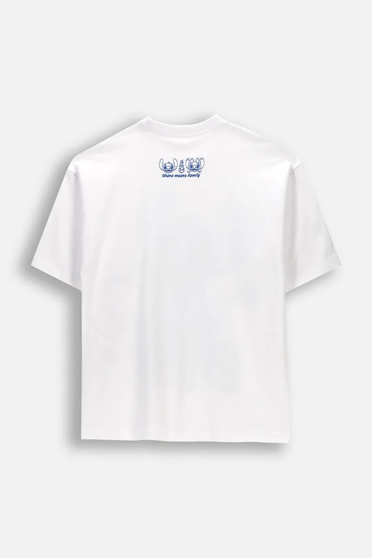 Coccodrillo kratka majica otroška iz bombaža z elastanom WC6143218LGD bela SS26