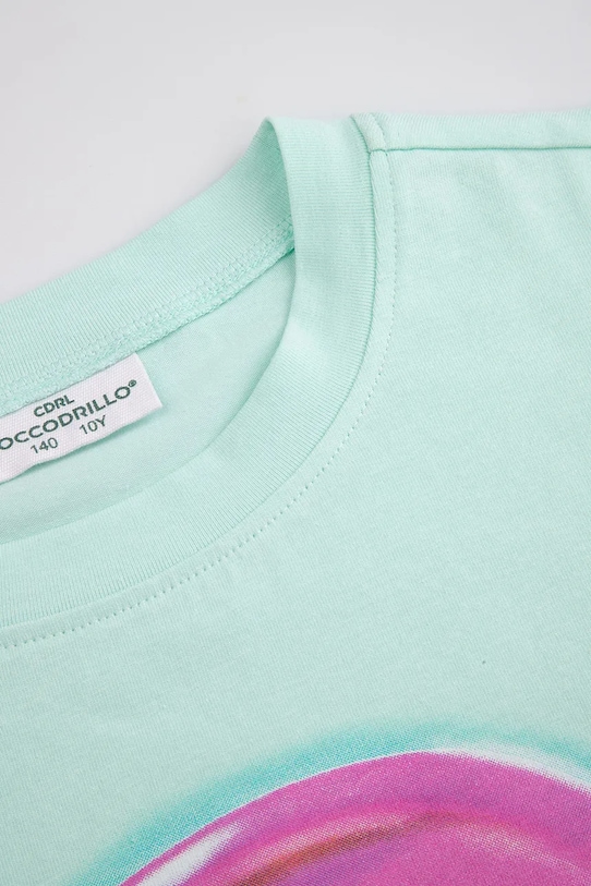 Κοριτσίστικα Coccodrillo t-shirt παιδικό με βαμβάκι WC6143201SGJ πράσινο