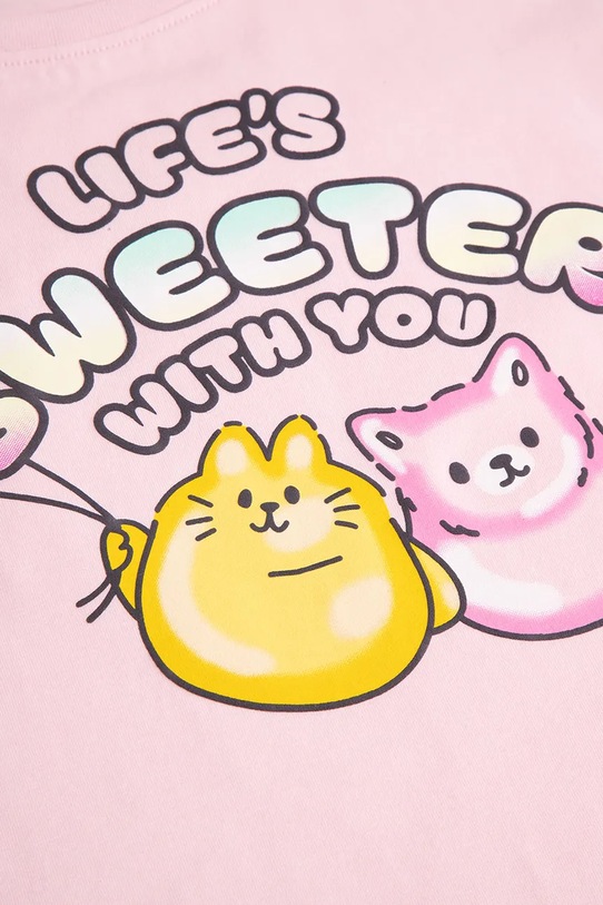 Coccodrillo t-shirt παιδικό βαμβακερό ροζ WC6143201SGK