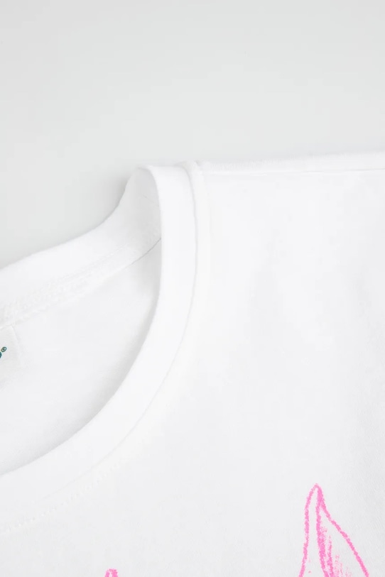 Κοριτσίστικα Coccodrillo t-shirt παιδικό με βαμβάκι WC6143209VGB λευκό