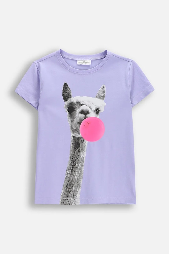 Coccodrillo majica za djecu od pamuka ljubičasta WC6143217VGB