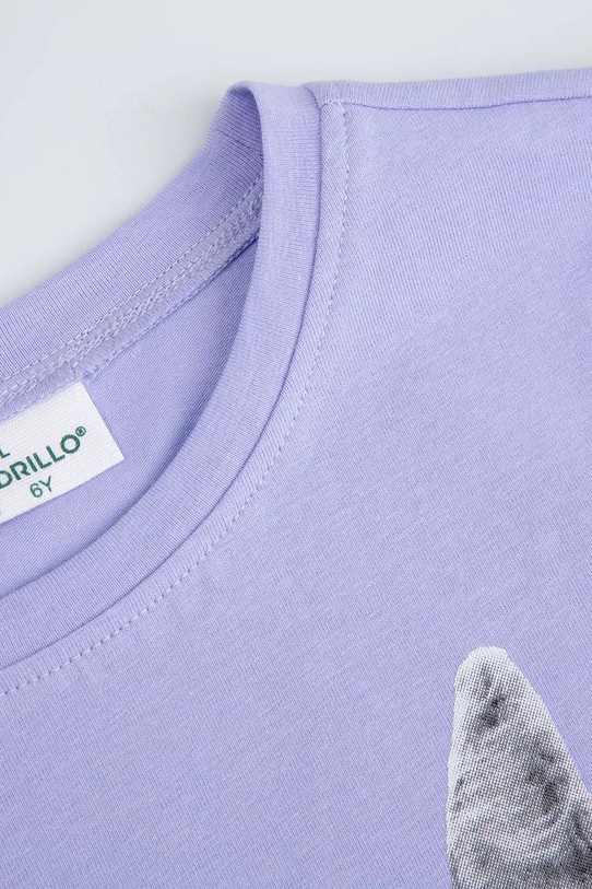 Dievča Coccodrillo tričko detské bavlnené WC6143217VGB fialová