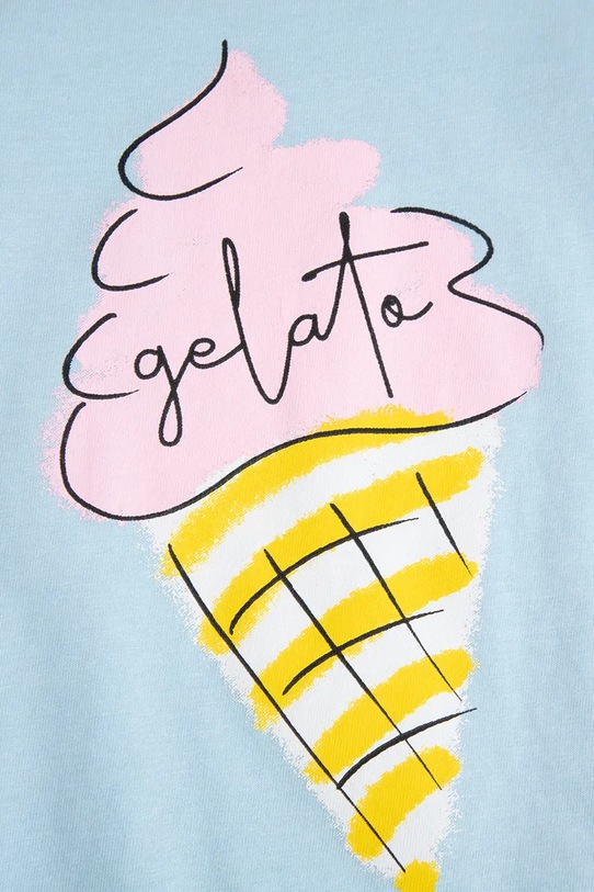 Coccodrillo kratka majica otroška bombažna modra WC6143201QGK