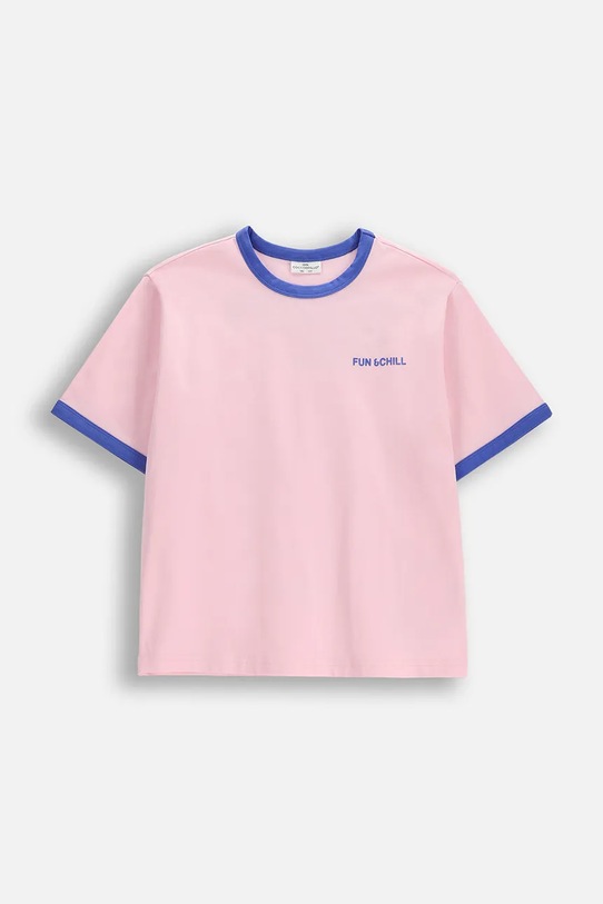 Deklice Coccodrillo kratka majica otroška bombažna WC6143201WGJ roza