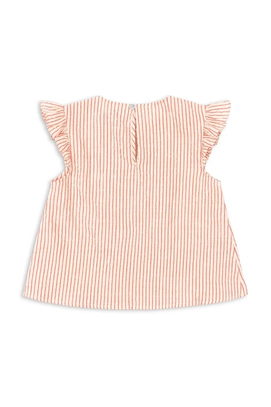 Konges Sløjd bluză cu volane pentru copii, din bumbac ELLIE FRILL TOP GOTS KS105347.PPY2 roz SS26