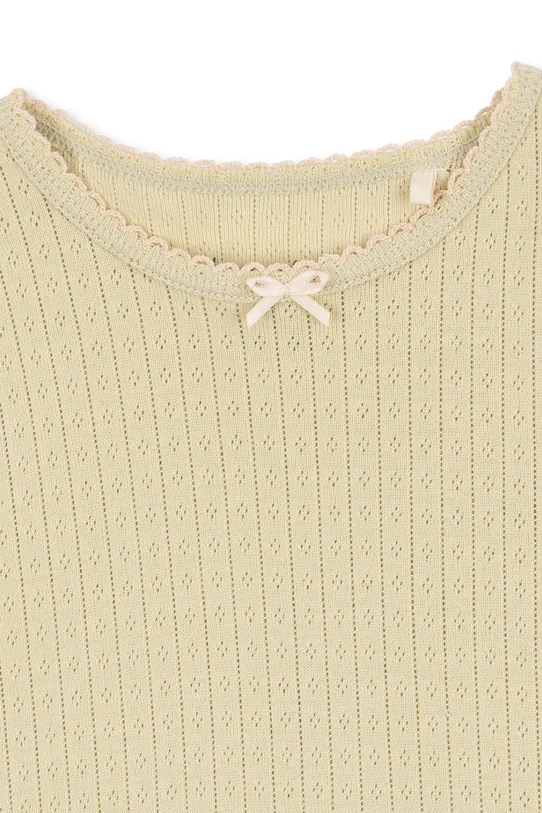 Момиче Konges Sløjd тениска за деца от памук MINNIE TEE GOTS KS105485.PPY2 жълт