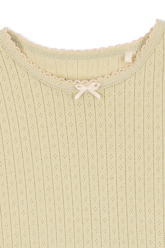 Момиче Konges Sløjd тениска за деца от памук MINNIE TEE GOTS KS105485.PPY2 жълт