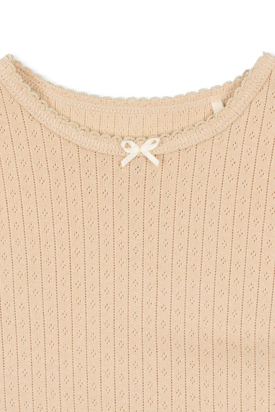 Deklice Konges Sløjd kratka majica otroška bombažna MINNIE TEE GOTS KS105485.PPY2 bež