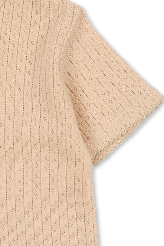 Konges Sløjd kratka majica otroška bombažna MINNIE TEE GOTS bež KS105485.PPY2