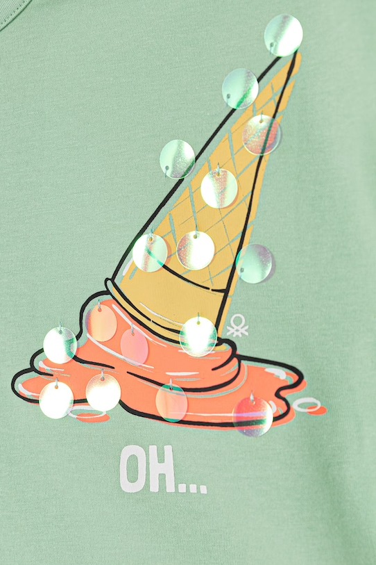 DÍVKA United Colors of Benetton tričko dětské bavlněné 3I1XC10U0.G.seasonal zelená