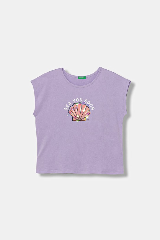 United Colors of Benetton tricou pentru copii din bumbac violet 3I1XC10U0.G.seasonal
