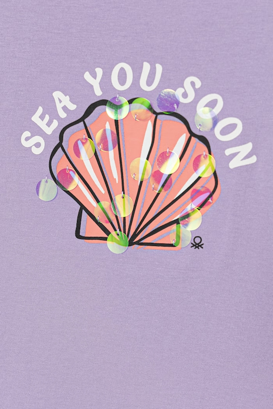 DÍVKA United Colors of Benetton tričko dětské bavlněné 3I1XC10U0.G.seasonal fialová