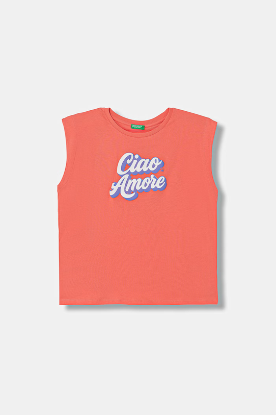 United Colors of Benetton tricou pentru copii din bumbac portocaliu 3I1XC10TX.G.seasonal