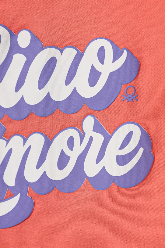 Dievča United Colors of Benetton tričko detské bavlnené 3I1XC10TX.G.seasonal oranžová