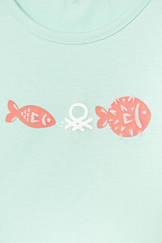 Fete United Colors of Benetton top pentru copii, din bumbac 3I1XGH016.P.seasonal turcoaz
