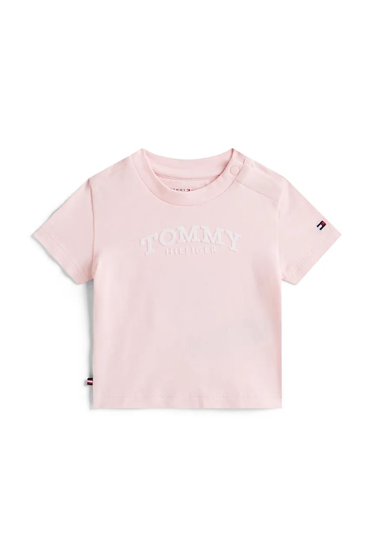 Tommy Hilfiger t-shirt niemowlęcy aplikacja różowy KN0KN02146.PPY2