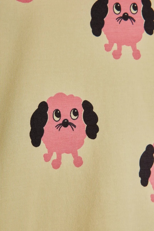 Mini Rodini t-shirt dziecięcy Doggie żółty 26120111
