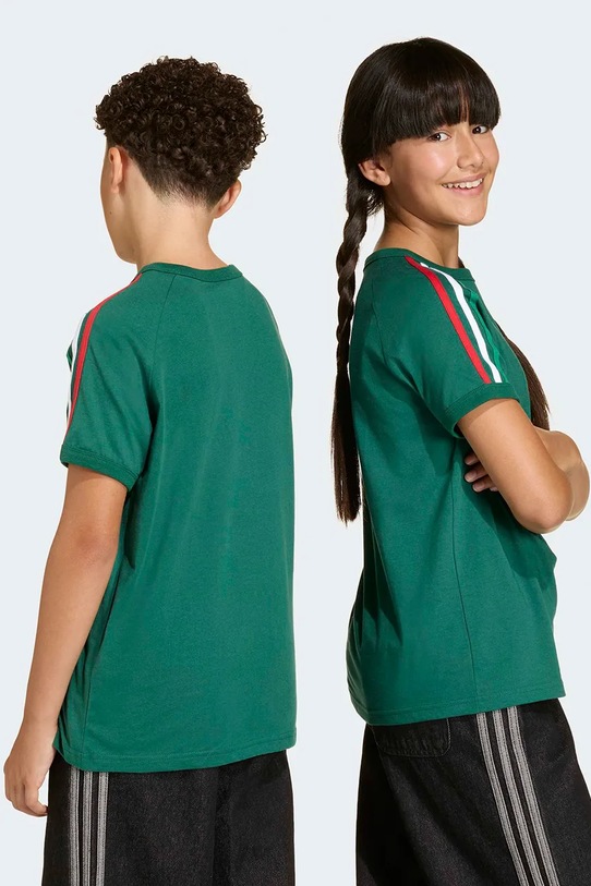 Chłopiec adidas Originals t-shirt bawełniany dziecięcy KC9514 zielony