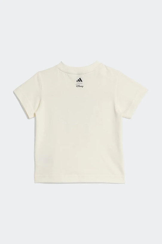 Detské bavlnené tričko adidas DISNEY JZ7679 béžová SS26