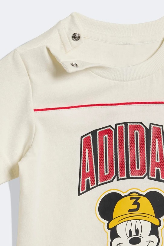 Chłopiec adidas t-shirt bawełniany dziecięcy DISNEY JZ7679 beżowy