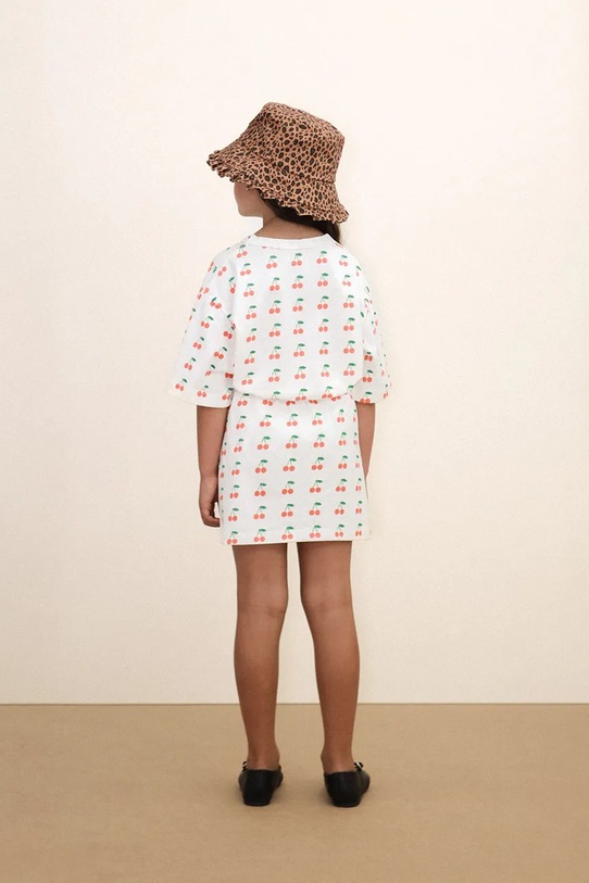 Tinycottons t-shirt bawełniany dziecięcy CHERRIES KNITTED TEE SS26.018 biały