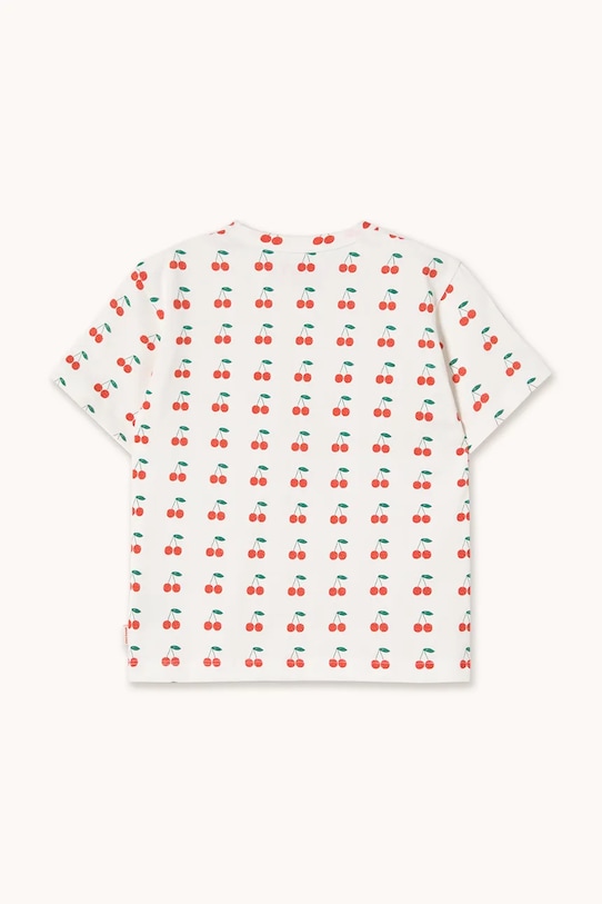 Chłopiec Tinycottons t-shirt bawełniany dziecięcy CHERRIES KNITTED TEE SS26.018 biały
