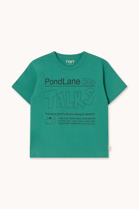 Tinycottons t-shirt bawełniany dziecięcy PONDLANE GRAPHIC TEE SS26.045 zielony SS26