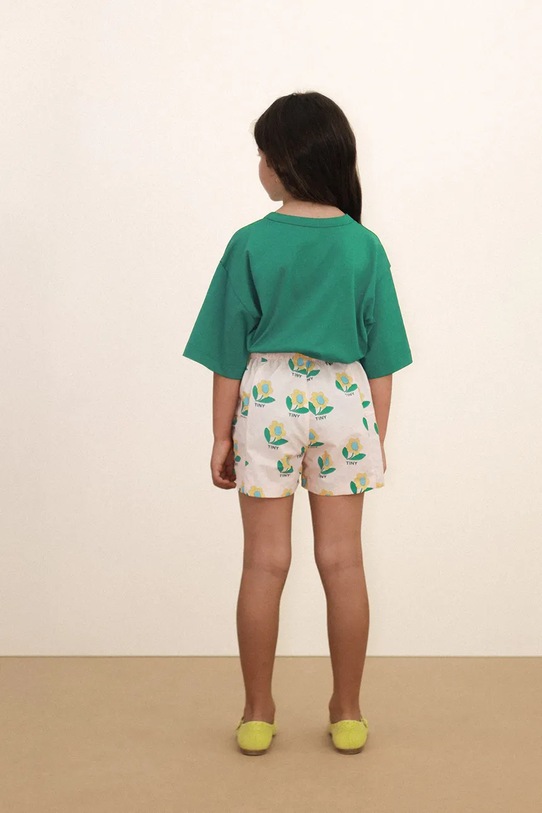 Tinycottons t-shirt bawełniany dziecięcy PONDLANE GRAPHIC TEE SS26.045 zielony