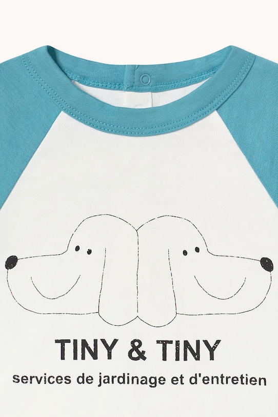 Chłopiec Tinycottons t-shirt bawełniany niemowlęcy TINY&TINY GRAPHIC BABY TEE SS26.066 biały