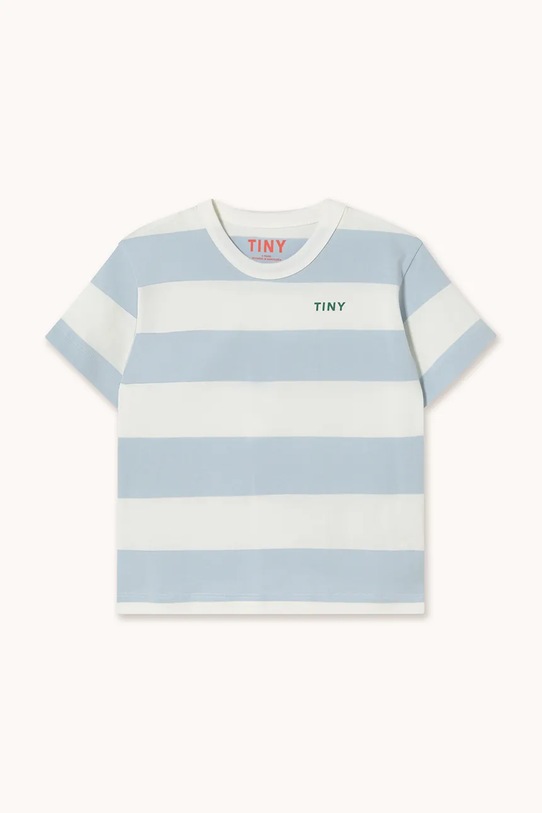 Tinycottons t-shirt bawełniany dziecięcy STRIPES KNIT TEE SS26.077 niebieski SS26