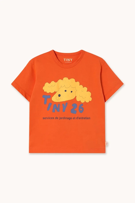 Tinycottons t-shirt bawełniany dziecięcy YELLOW DOG GRAPHIC TEE nadruk pomarańczowy SS26.085