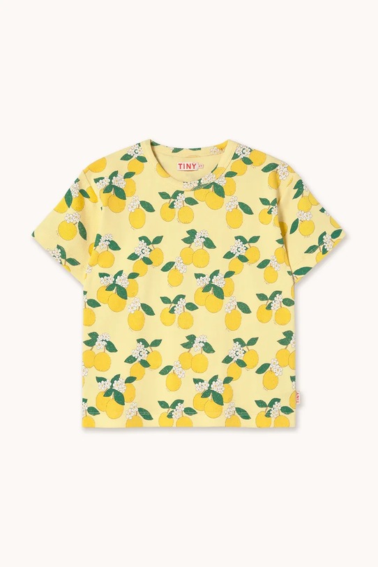 Tinycottons t-shirt dziecięcy ORANGES RIB TEE SS26.112 żółty SS26