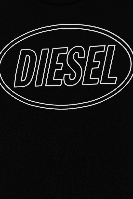 Chłopiec Diesel t-shirt bawełniany dziecięcy TCIRCLE OVER T-SHIRT J02582.0GRAI czarny