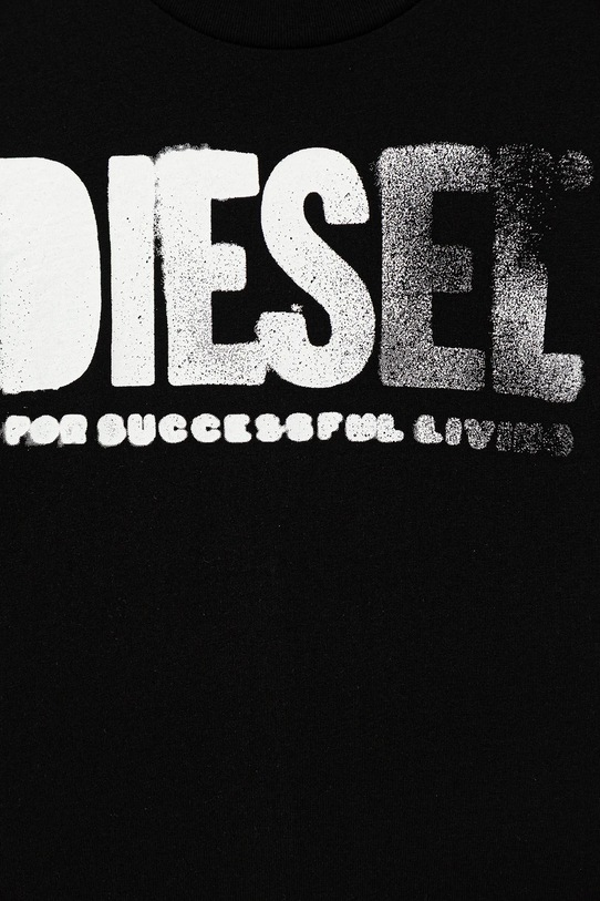 Chłopiec Diesel t-shirt bawełniany dziecięcy THIDE OVER T-SHIRT J02587.0GRAI czarny