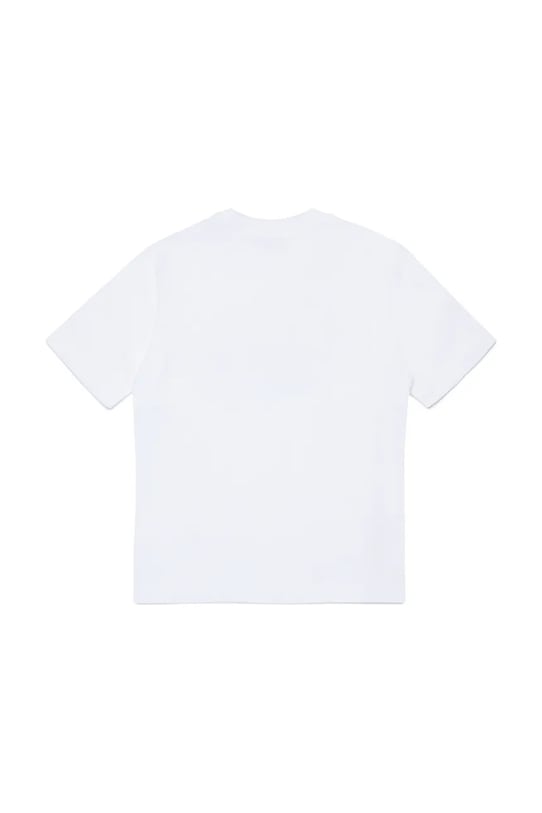 Diesel t-shirt bawełniany dziecięcy TVALE OVER T-SHIRT J02601.00YI9 biały SS26
