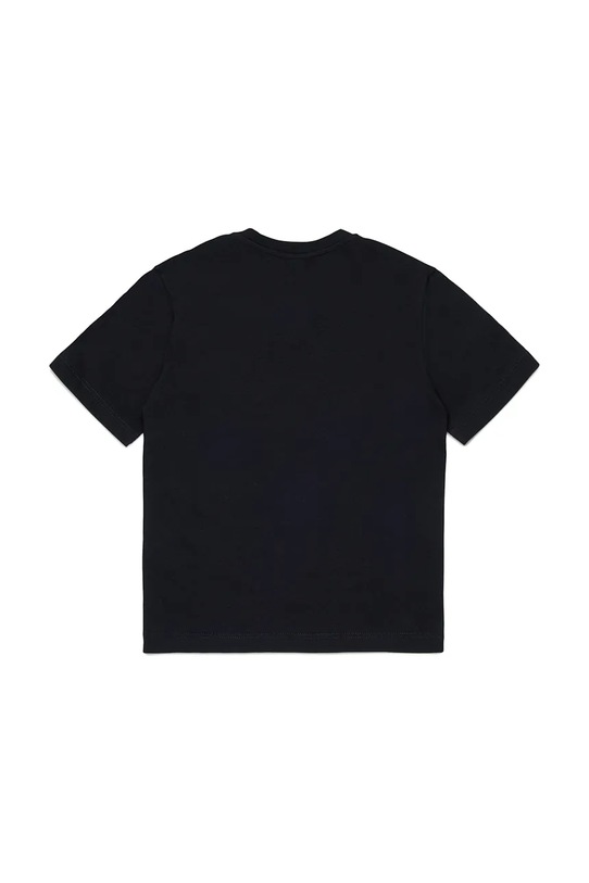 Παιδικό βαμβακερό μπλουζάκι Diesel TVALE OVER T-SHIRT J02601.00YI9 μαύρο SS26