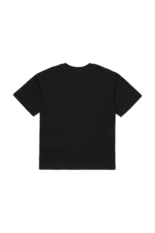 Diesel t-shirt bawełniany dziecięcy TLOGY OVER T-SHIRT J02590.0GRAI czarny SS26