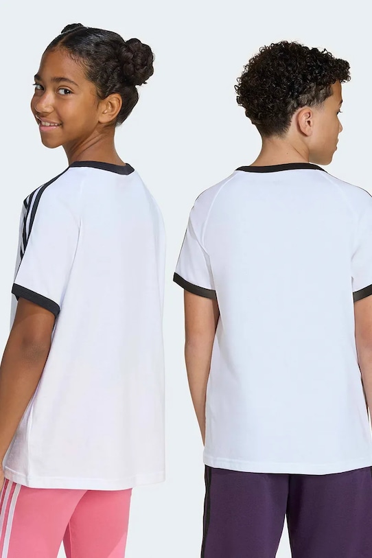 Αγορίστικα Παιδικό βαμβακερό μπλουζάκι adidas Originals KE0920 λευκό